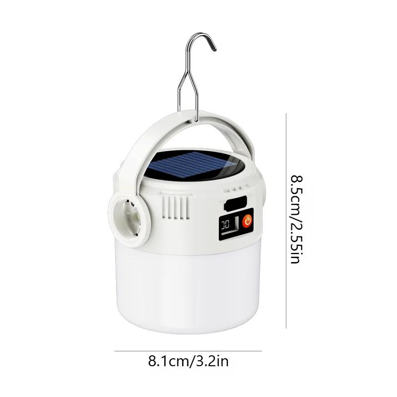 New Solar Powered Rechargeable Lithium Battery Tent Multi Functional Handheld Long Range Outdoor Retro Camping Light Atmosphere