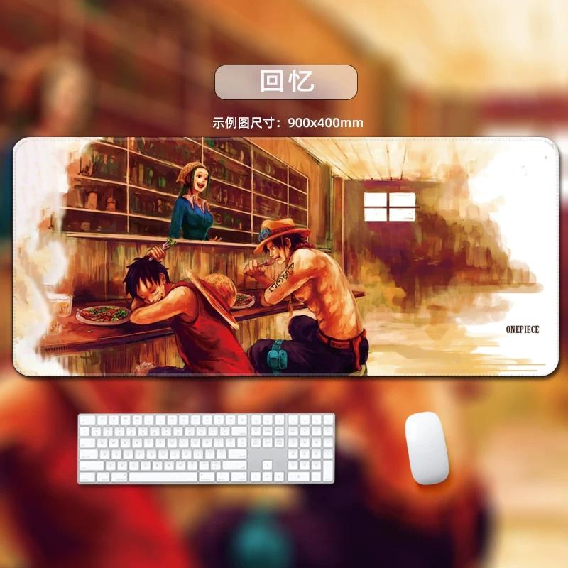One Piece Leather Mouse Pad  Oversized Small Office Gaming Keyboard Pad Desk Pad Bristle Bracelet  Monkey D. Luffy  Roronoa Zoro  Decorative Desk Mat