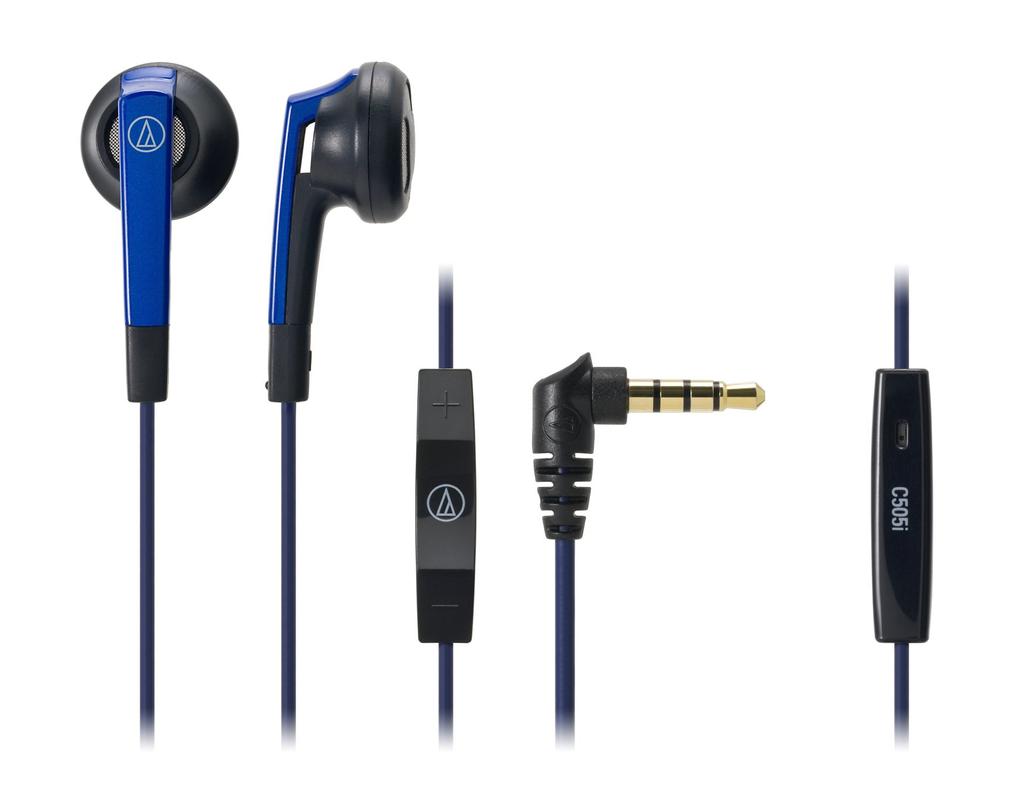 audio-technica Earphones for iPodiPhoneiPad Blue ATH-C505i BL Small