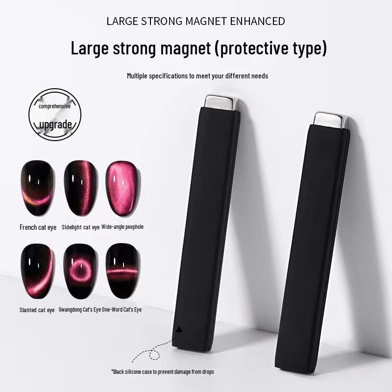 Magnete Triplo Occhio di Gatto: Strumento Magnetico per Unghie Cilindrico, Forte e Grande
