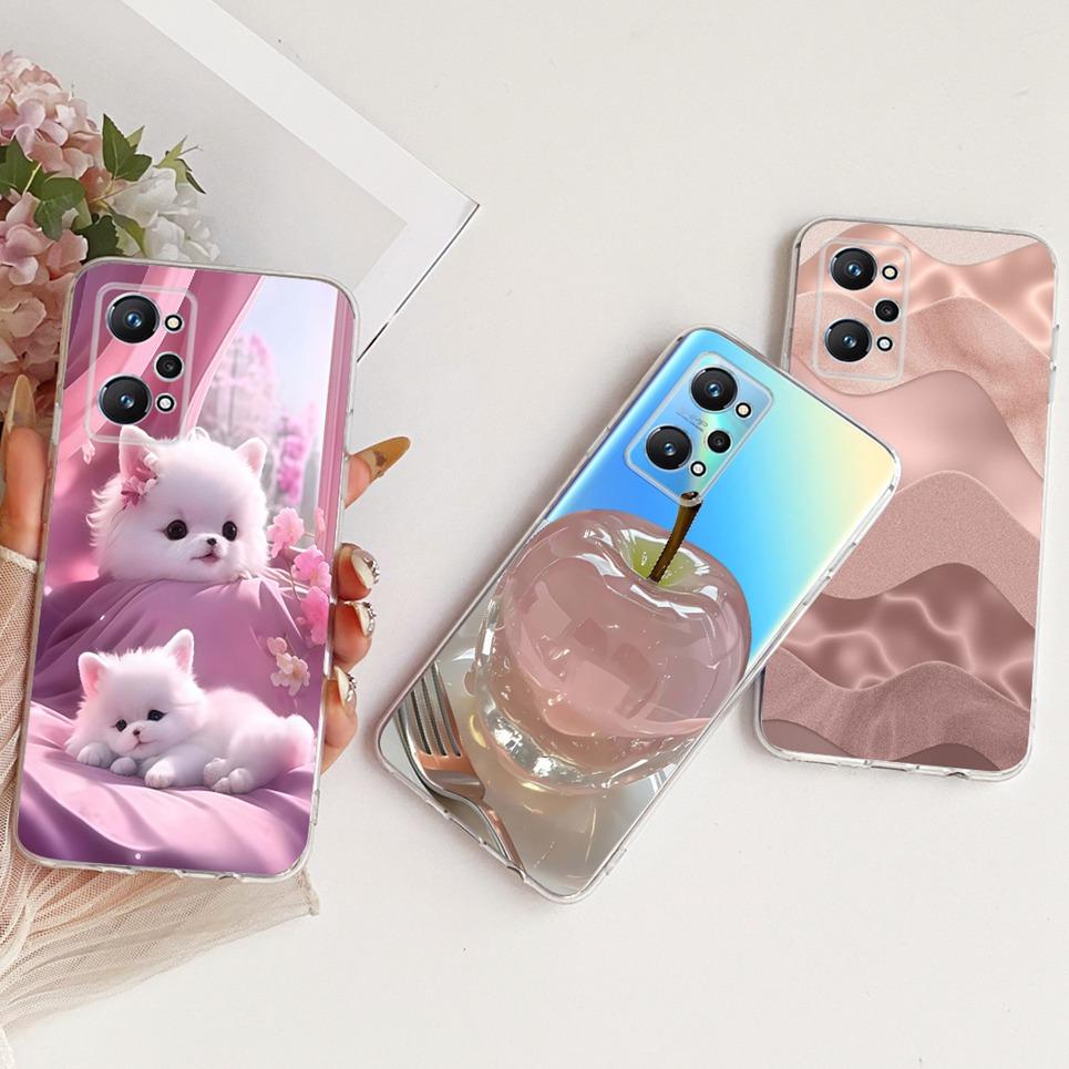 For Realme GT Neo 2 Neo 3T GT2 Phone Case Chinese Dragon Cute Cat Cartoon Pattern Casing Soft Clear Silicone Back Cover