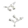 Connettore per Gioielli a Doppia Mughetto Placcato Oro 14K per Braccialetti e Collane Fai da Te