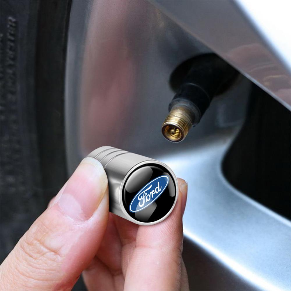 4Pcs Car Wheel Tire Valve Cap Tyre Rim Stem Cover Truck Accessory For Ford Ranger Focus Kuga Mustang S-MAX Mondeo Fusion Fiest knsh65