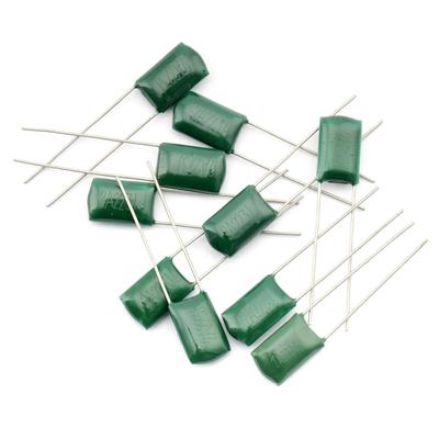קבל פילם פוליאסטר Musiclily 2A223J 100V עבור גיטרה/בס ירוק חשמלי של 0.022uF, (חבילה 10)
