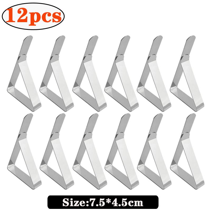 Stainless Steel Anti-Slip Tablecloth Clips Non-slip Tables Cover Securing Clamps Clip Wedding Camping Promenade Table Cover Clip