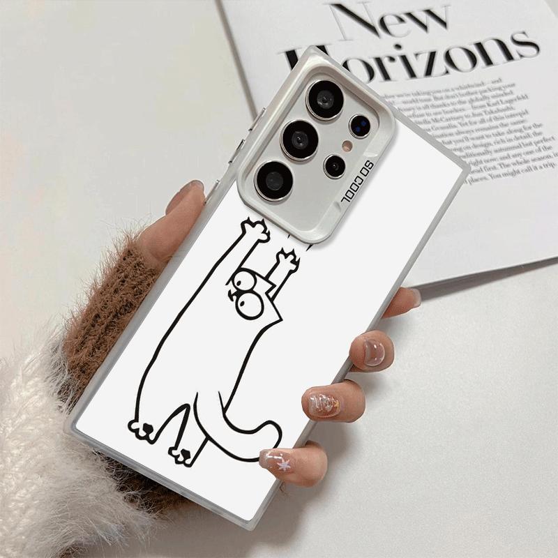 Cat Footprint Funny Scratch Paw Cute Shockproof Phone Case for Samsung Galaxy S26 Edge S25 Ultra S24 FE S23 Plus S21 Cover Anti