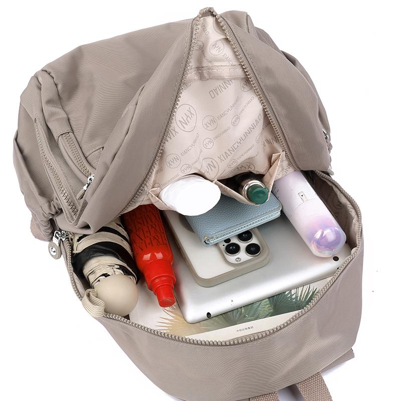 Damen Leichter Wasserdichter Rucksack Nylon Rucksack mit großem Fassungsvermögen Pendler Studentenrucksack Schultasche