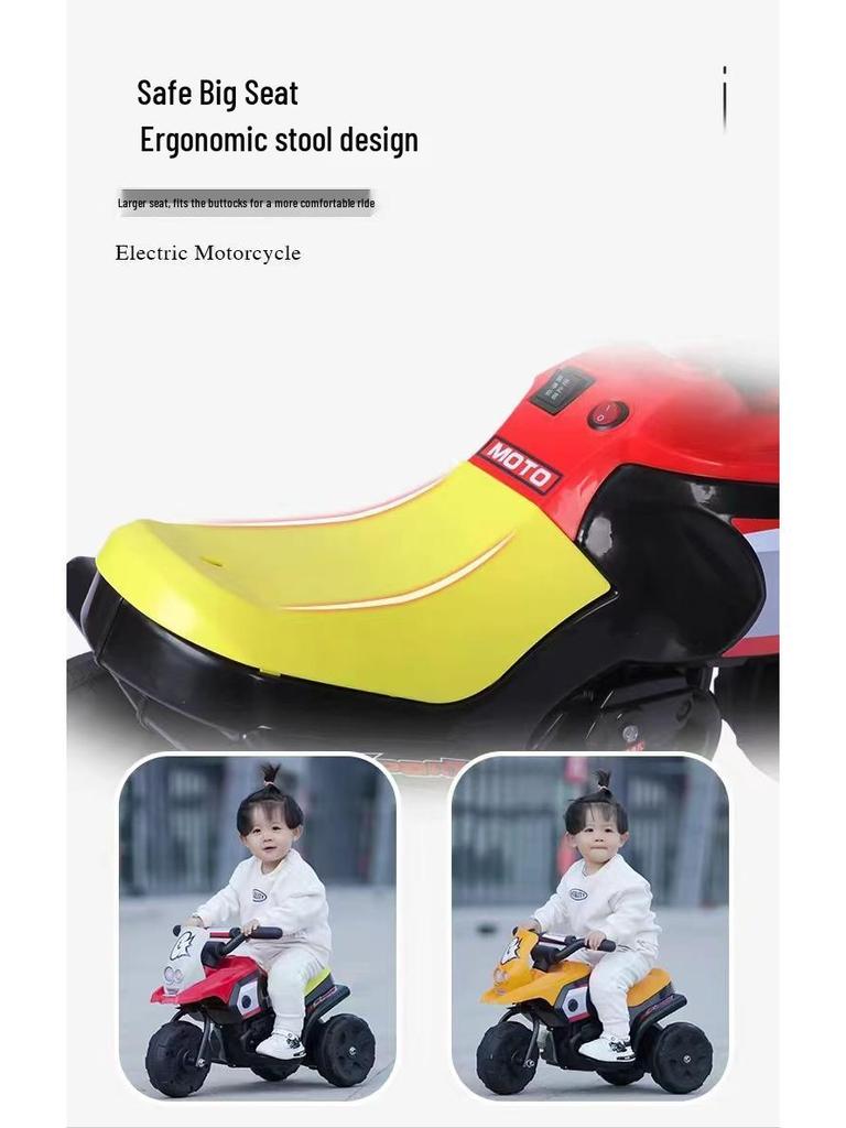 Kid's Electric Ride-On Tricycle: Self-Driving Toy Motorcycle for Toddlers.