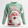Autumn Winter Christmas Long Sleeved T-shirt Snowman Print Cotton Comfort Tees Funny Xmas Festival Party Top Casual Gift for Men