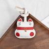 Sheepskin Handmade Real Leather Cute Lucky Cat Bag Charm KeyChain Gift Cute Decoration For Bags Exquisite Charm Bag Accessories