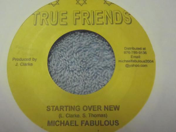 

7inch Record MICHAEL FABULOUS Starting Over New NONE True Friends 2004 Jamaica Reggae Ska Dub Used