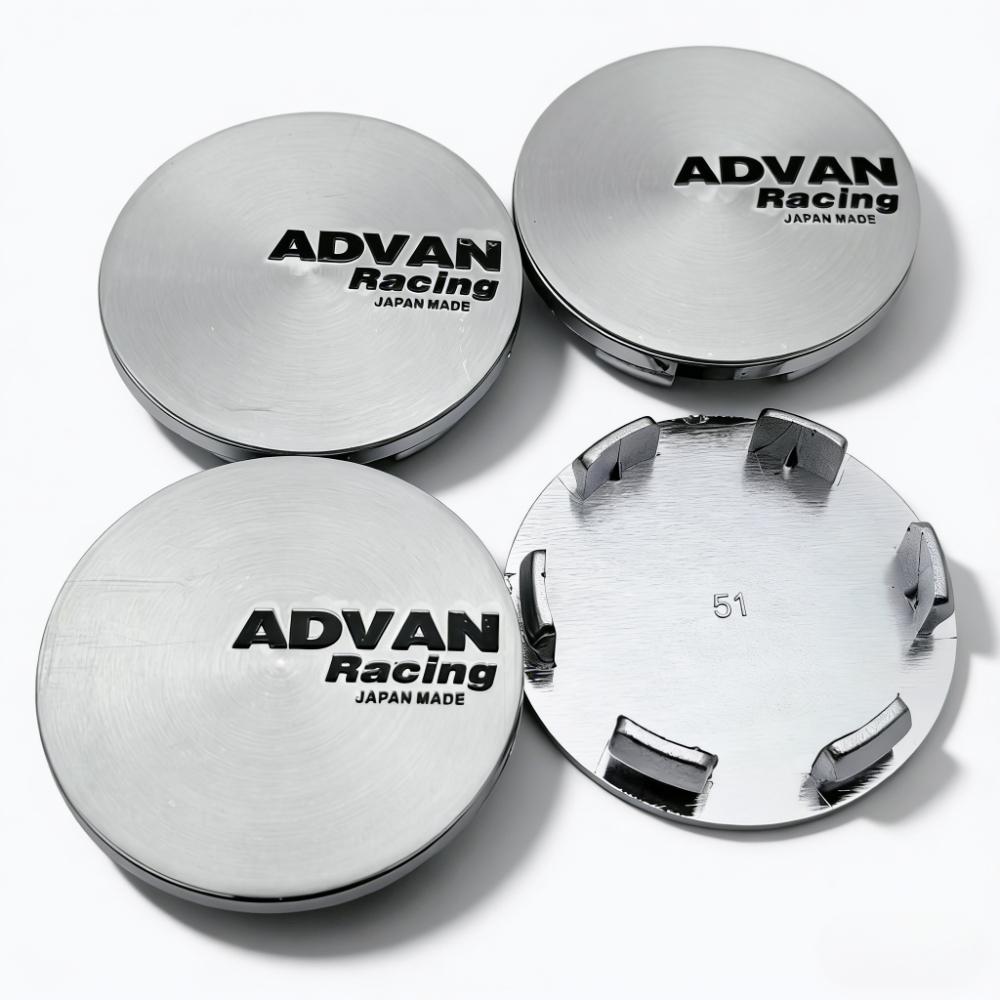 4pcs 51mm Advan Logo Emblem Badge Car Wheel Center Caps Wheel Hubcaps Rim Hub Center Dust Cover Replace Car Styling Accessrories