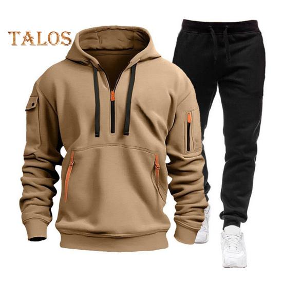 

Комплект из 2 предметов: мужская толстовка, брюки, комплект с капюшоном, завязками на шнурке, длинные спортивные топы с эластичной талией, длинные брюки, однотонный мешковатый спортивный костюм S хаки