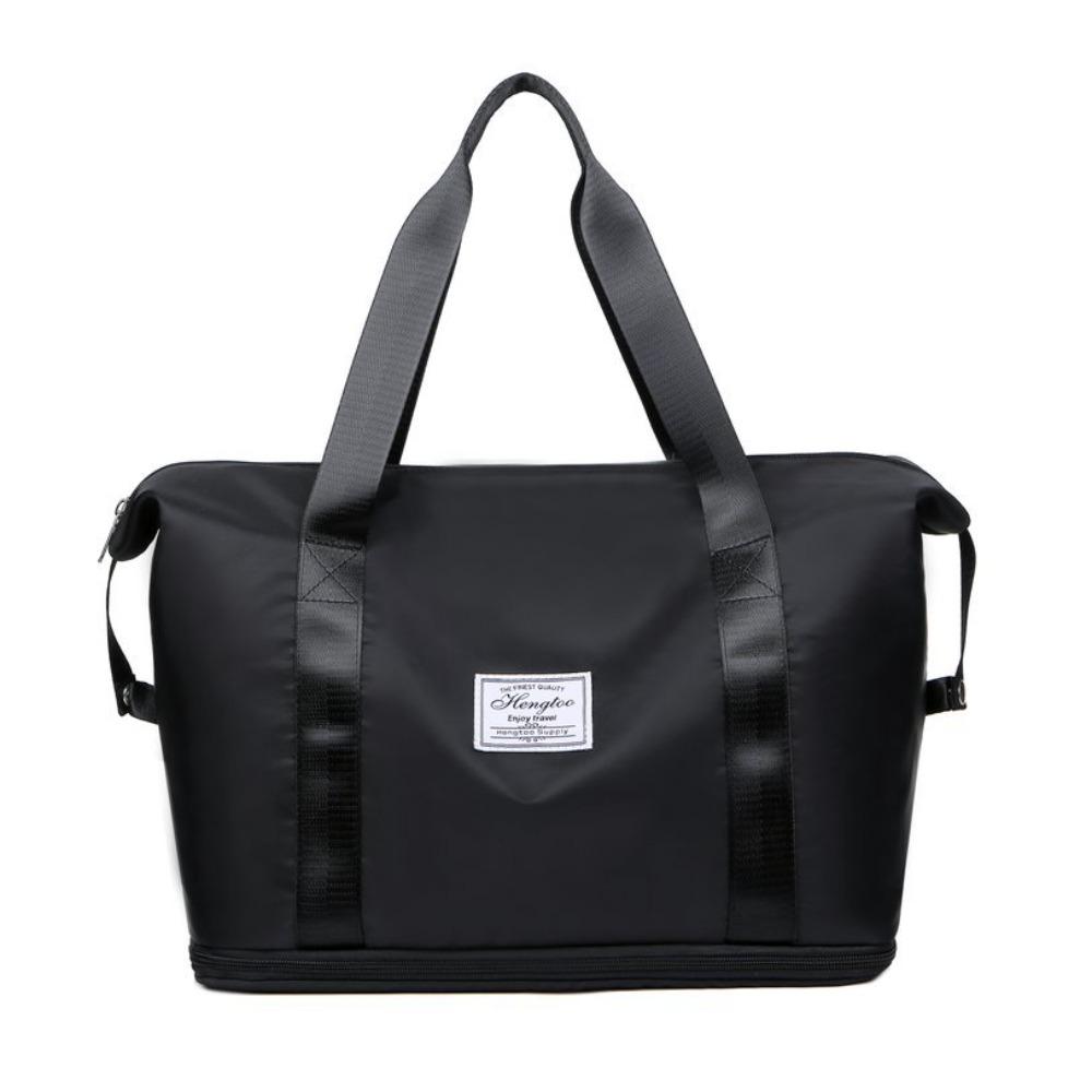 

Travel Bag Expandable Wet and Dry Separation Sports Yoga Fitness Bag Short Business Trip Luggage Storage Bag Simple style чорний