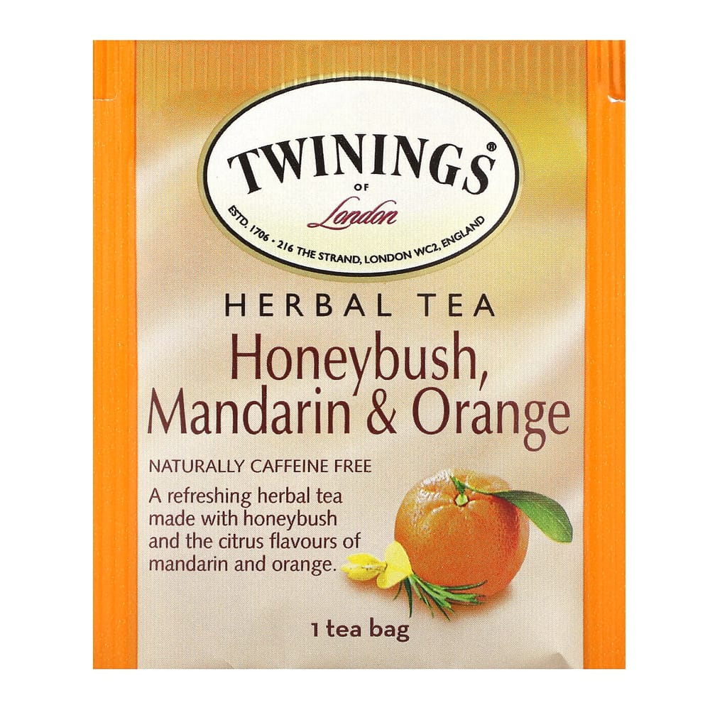 Twinings Herbal Tea, Honeybush Mandarin & Orange, Caffeine-Free, 20 Tea Bags, 40g (1.41oz)