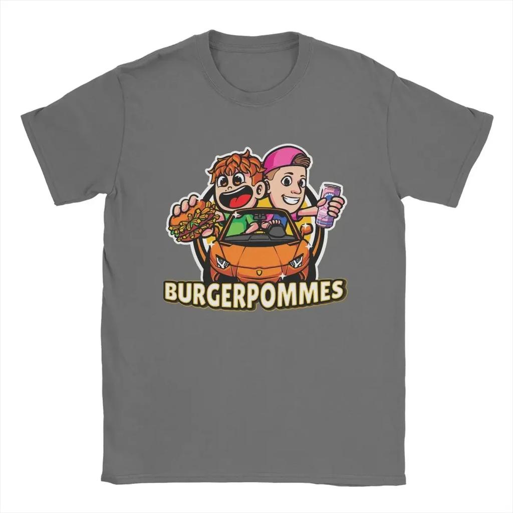 Uomo Donna Burgerpommes LukasBS ICrimax Magliette Grafiche Merch Magliette in Cotone Vintage Top Tee Abbigliamento Estate