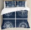 Compass Print Comforter Cover For Children Kids Boys Girl Bedding Set Vinatge World Duvet Cover Ocean Room Decor Queen Full Size