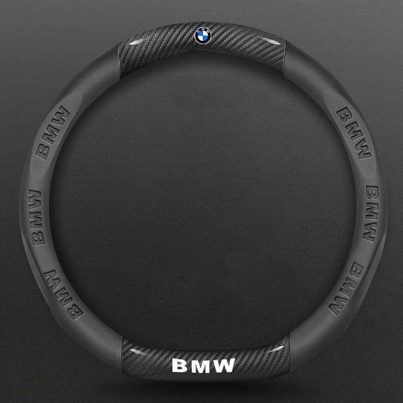 For BMW M3 M4M5 E36 E39 X1 X3 X5 E46 E60 E90 E91 FO1 F10 F15F20 F30 X7 Car Anti-slip Leather Carbon FiberSteering Wheel Cover