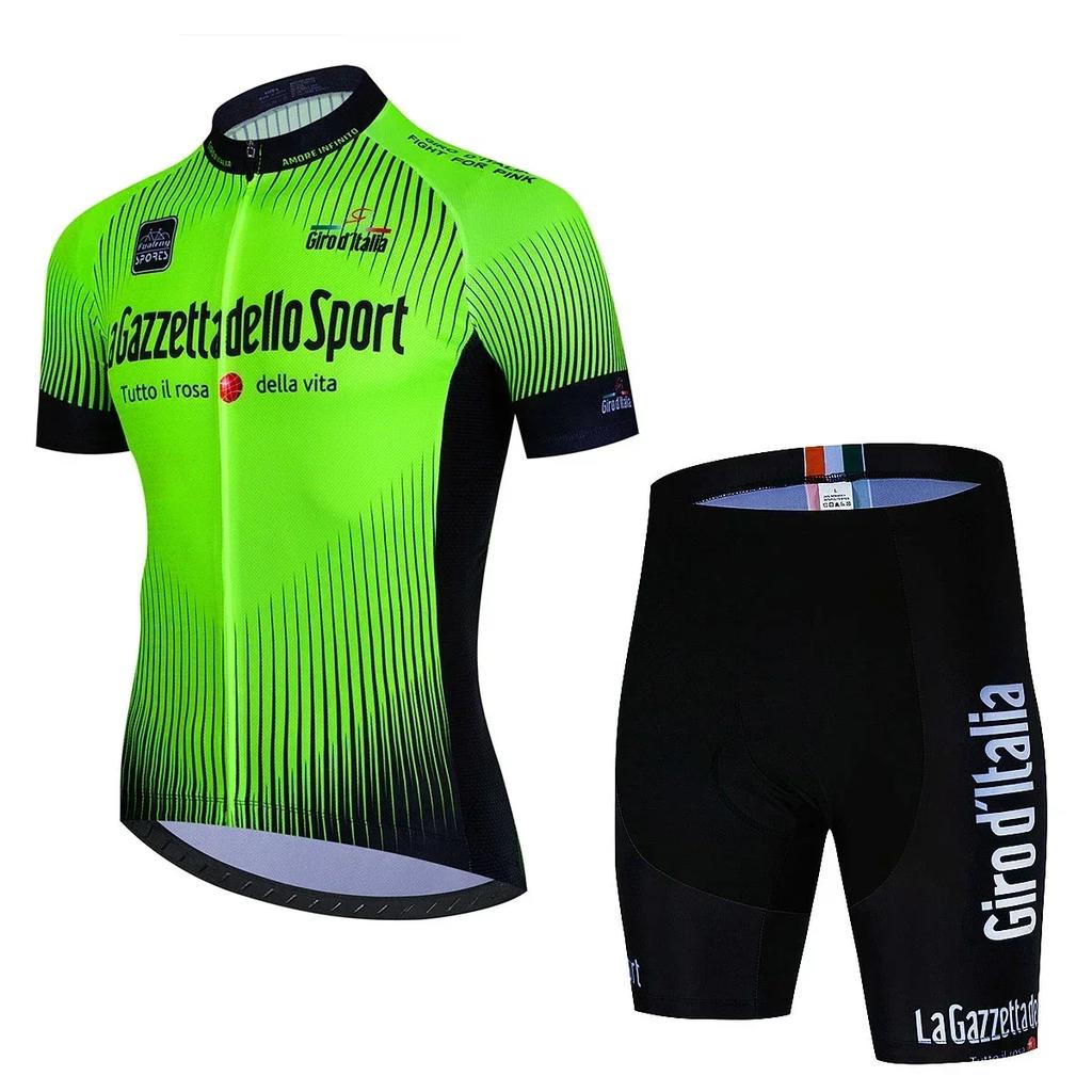 Prohlídka Itálie Cyklistické oblečení Cyklistický dres Set Letní Silniční kolo Krátký rukáv Cyklistické oblečení Pánské Mtb dres Set Sportovní oblečení