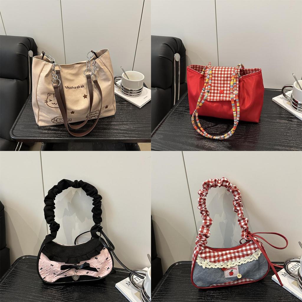 Nylon Tote Bag For Women With Zipper Closure And Cell Phone Pocket For Daily Casual Use
