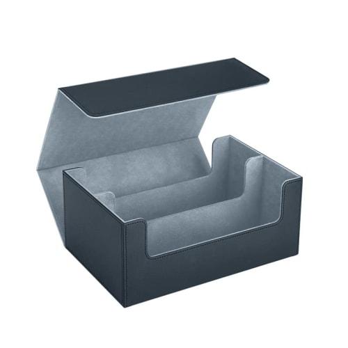 

UPSMICO Deck Case, Trading Card Case, Double-Row PU Leather, Large Capacity, Compatible with Trading Cards, Pokemon, Yu-Gi-Oh!, Magic, and More (Black