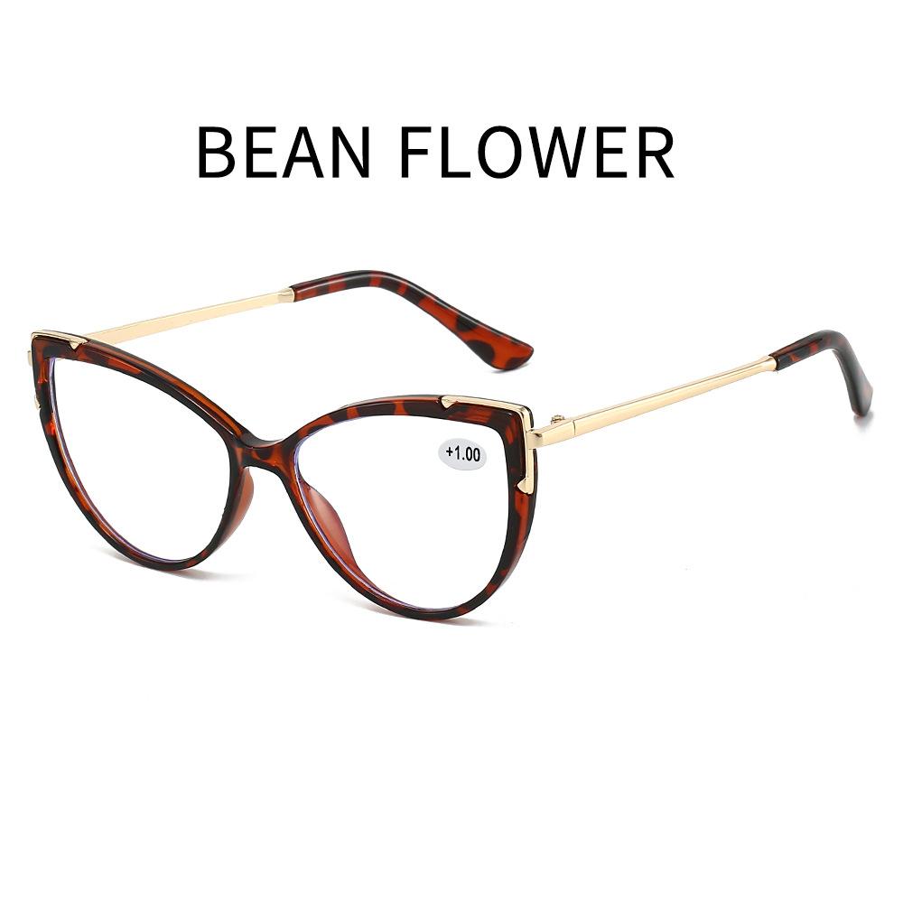 2528 Cat Eye Anti-Blue Glasses Women'S Fashion Cat Frame Ultra-Light Middle-Aged And Elderly High Definition Reading Glasses