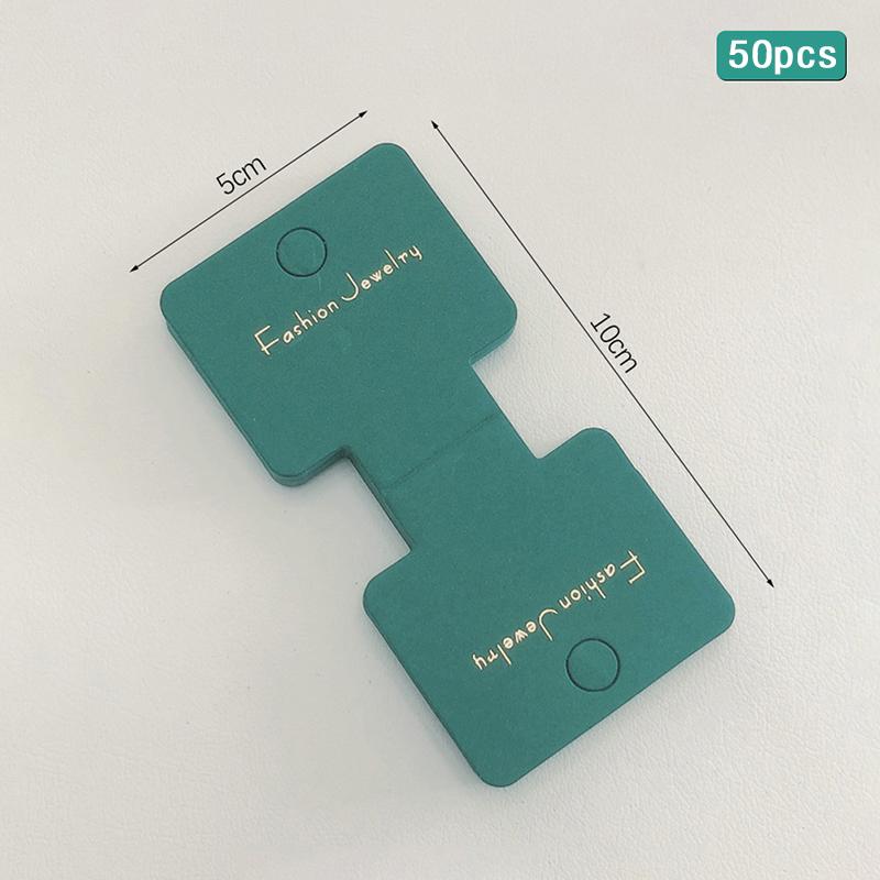50Pcs Simple Paper Label Cards Handmade Gift Tags Jewelry Display Tag Cards Hair Clip Hair Accessories Foldable Package Card