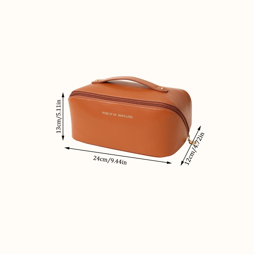 1PC Large-Capacity Portable Pu Advanced Cosmetic Bag Multi-Functional Toiletries Storage Pillow Bag For Home Travel