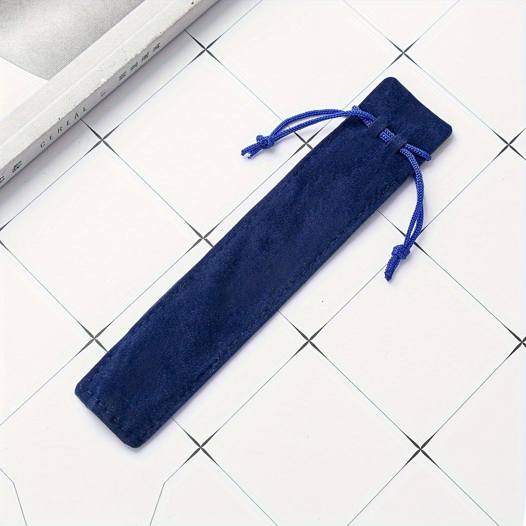 Luxury Crystal Pencil Cases - Double-Sided, Thick Plush Fabric Storage Bags for Copper & Fountain Pens