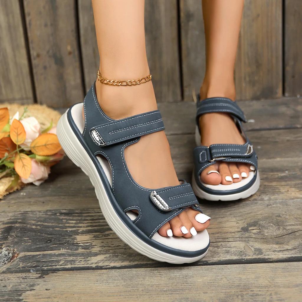 Beach Magic Strap Casual Shoes New  Thick Sole Women's Sandals European Summer Stock Available