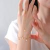 Trendy Gold Color Stars Finger Bracelet Stainless Steel Women's Hand Bracelet Ring Jewelry Birthday Gift 2026 Wholesale New