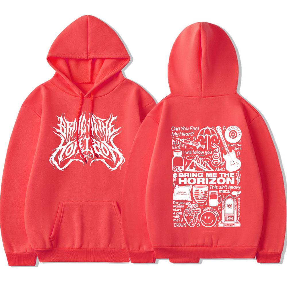 

BMTH BringMe TheHorizon Merch Hoodies Heavy Metal Rock Band Oversized Sweatshirts Men Women Clothing Casual Vintage Jackets Coat M