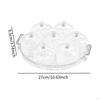 7 Compartment Serving Tray for Snacks with Clear Covers And Bowls