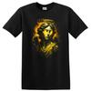 Angel Statue W/ Halo Neon Glow T Shirt Dark Urban Streetwear Graphic Tee