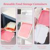 Contenitori per Sandwich Scatola in Silicone per Conservare Sandwich per Pranzo, Viaggio - A Scatto per Frutta, Insalata, Snack e Conservazione Alimentare