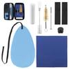 10 Pcs Clarinet Cleaning Kit All In 1 Maintenance Care Set with Inner Cloth Mouthpiece Brush Cork Grease Storage Case