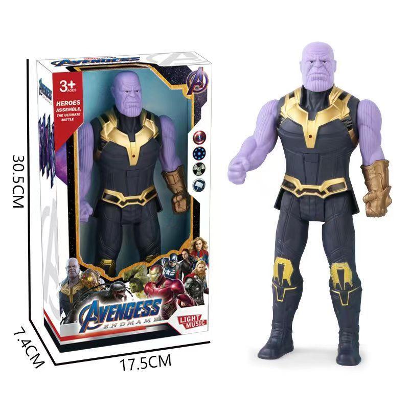 The Avengers Spider Man Hulk Film Handcrafted Model  Toys Marvel Movable Luminesn Doll Handmade Children's Birthday Gift