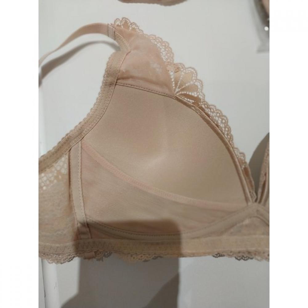 Skin No Wire Mold Bra Hem Panty Set Br4934 Bp4934h