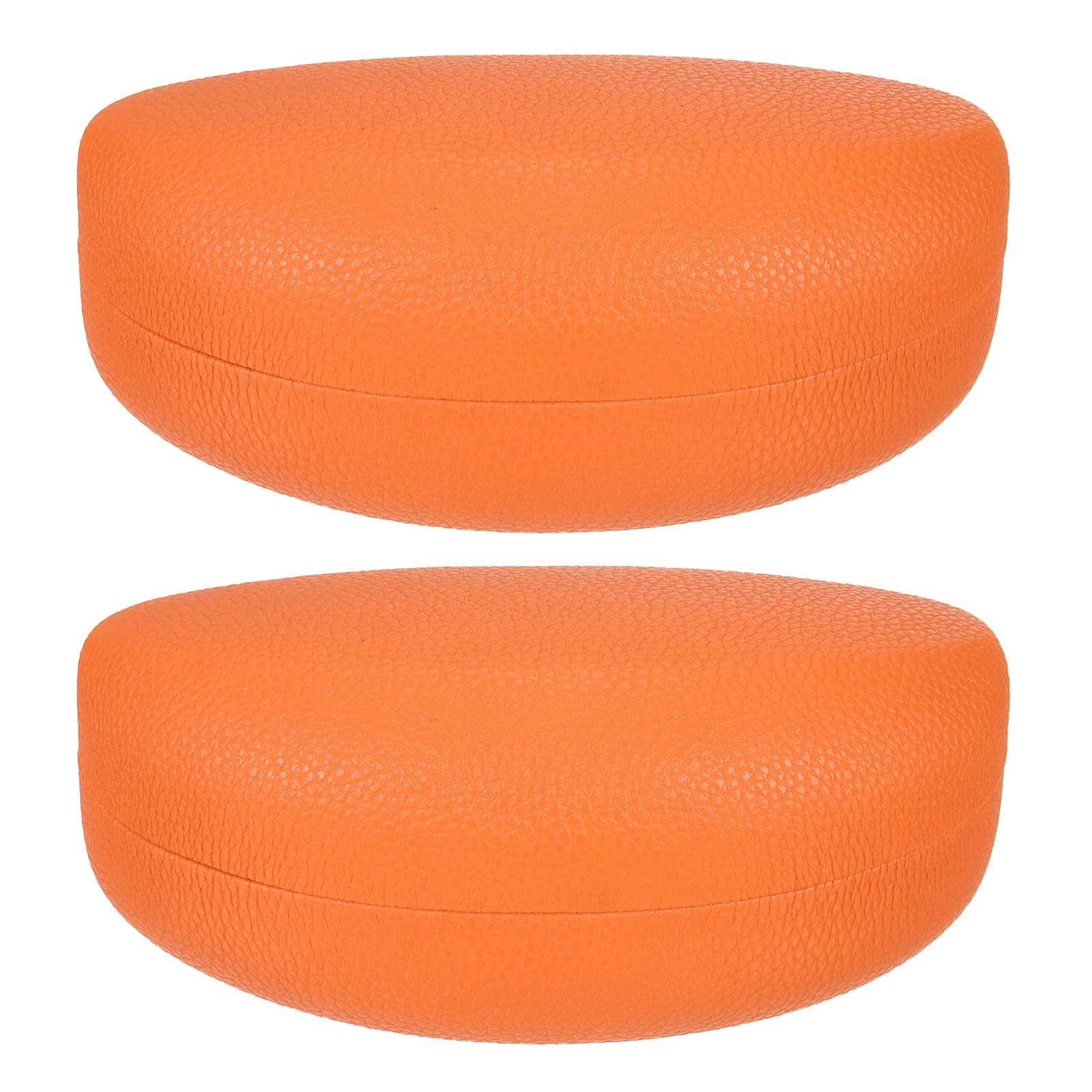 

uxcell Футляр для очков из ПУ кожи, жесткий, протектор для очков, портативный чехол для солнцезащитных очков для мужчин и женщин, 2 шт., оранжевый, противоцарапающийся чехол, оранжевый