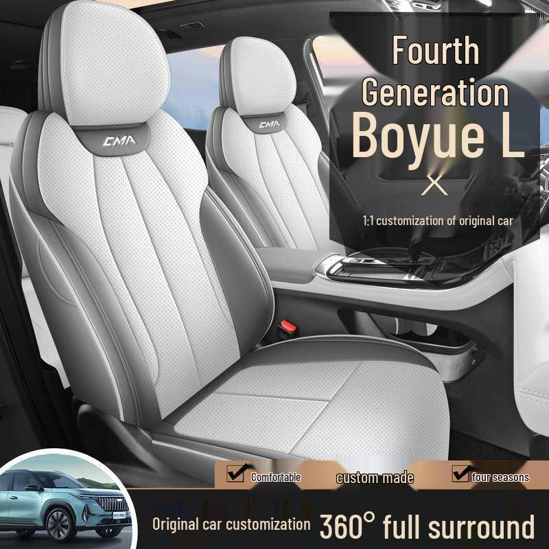 All-Season Seat Covers for Fourth-Generation Geely Boyue L - Full Coverage, Fits 25 Models