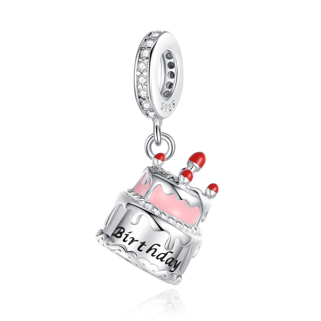 925 Silver Food Series Charms Beads Coffee Cup Bread Cake Ice Cream Pendant Fit Bracelet Necklace Women DIY Fine Gifts