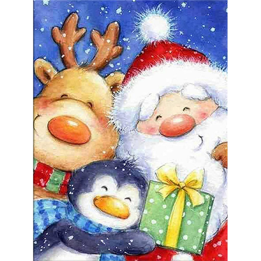 Diamond Painting Merry Diy Christmas Cross Stitch Kit Mosaic Art Diamond Painting Full Circle Diamond Home Decoration