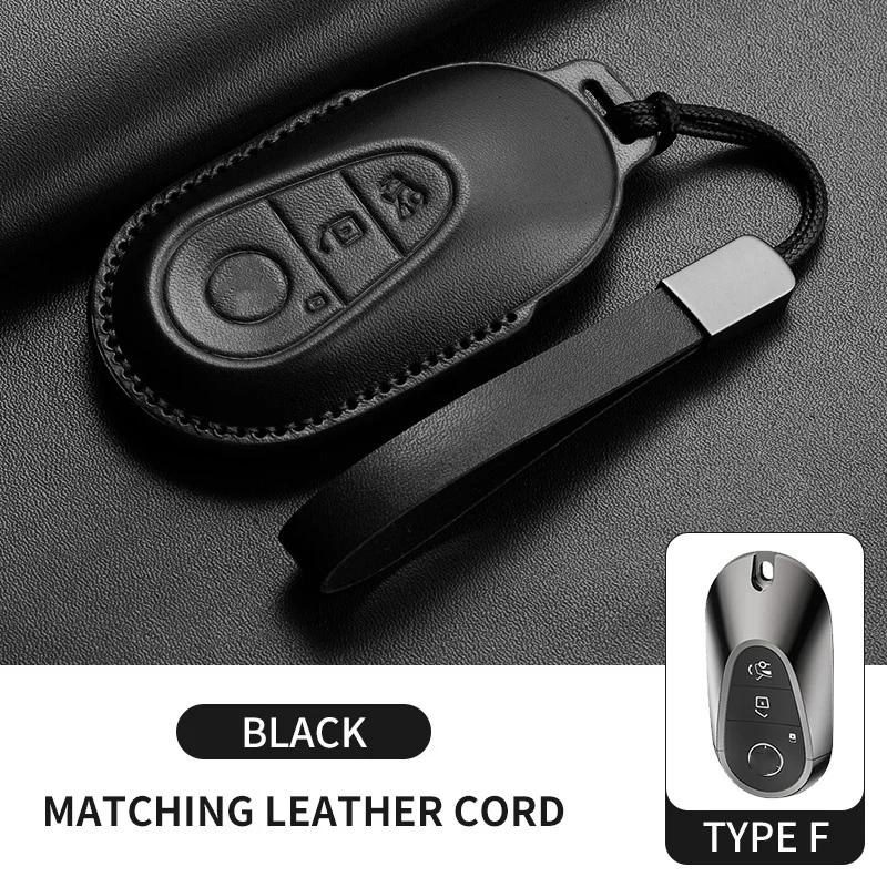 Leather Car Key Case Cover For Mercedes Benz E C G M R S Class W204 W212 W176 GLC CLA GLA AMG 2025 Key Shell Car Accessories