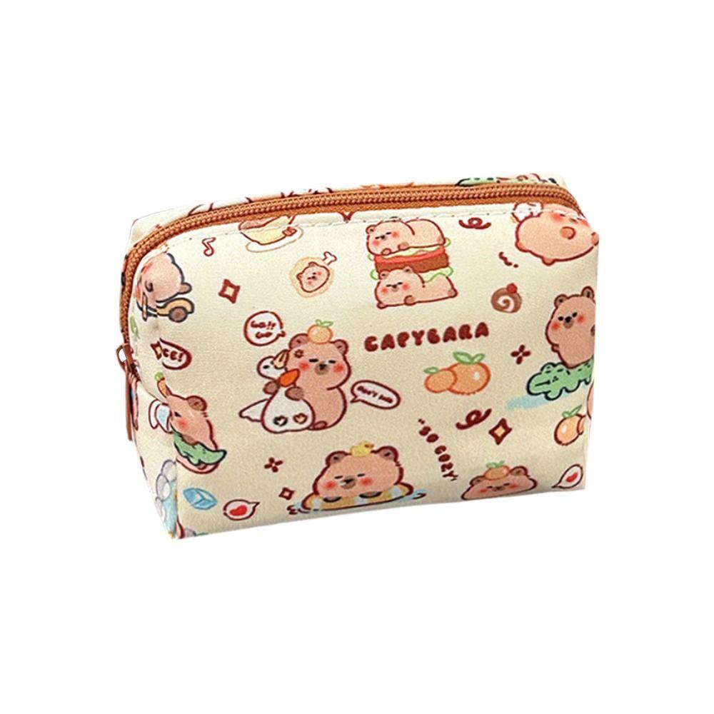 Cute Capybara Coin Purse Portable Waterproof Storage Bag Cartoon Mini Key Bag Small Wallet