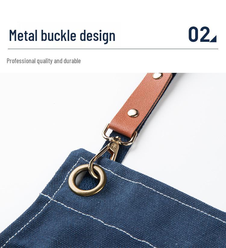 Custom Waterproof Washable Denim Apron for Women - Nail Art, Baking, Coffee, Milk Tea Shop, and Barber Use