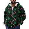 Men'S Winter Zipper Hooded Fleece Sweatshirt With Patch Pocket Casual Jacket