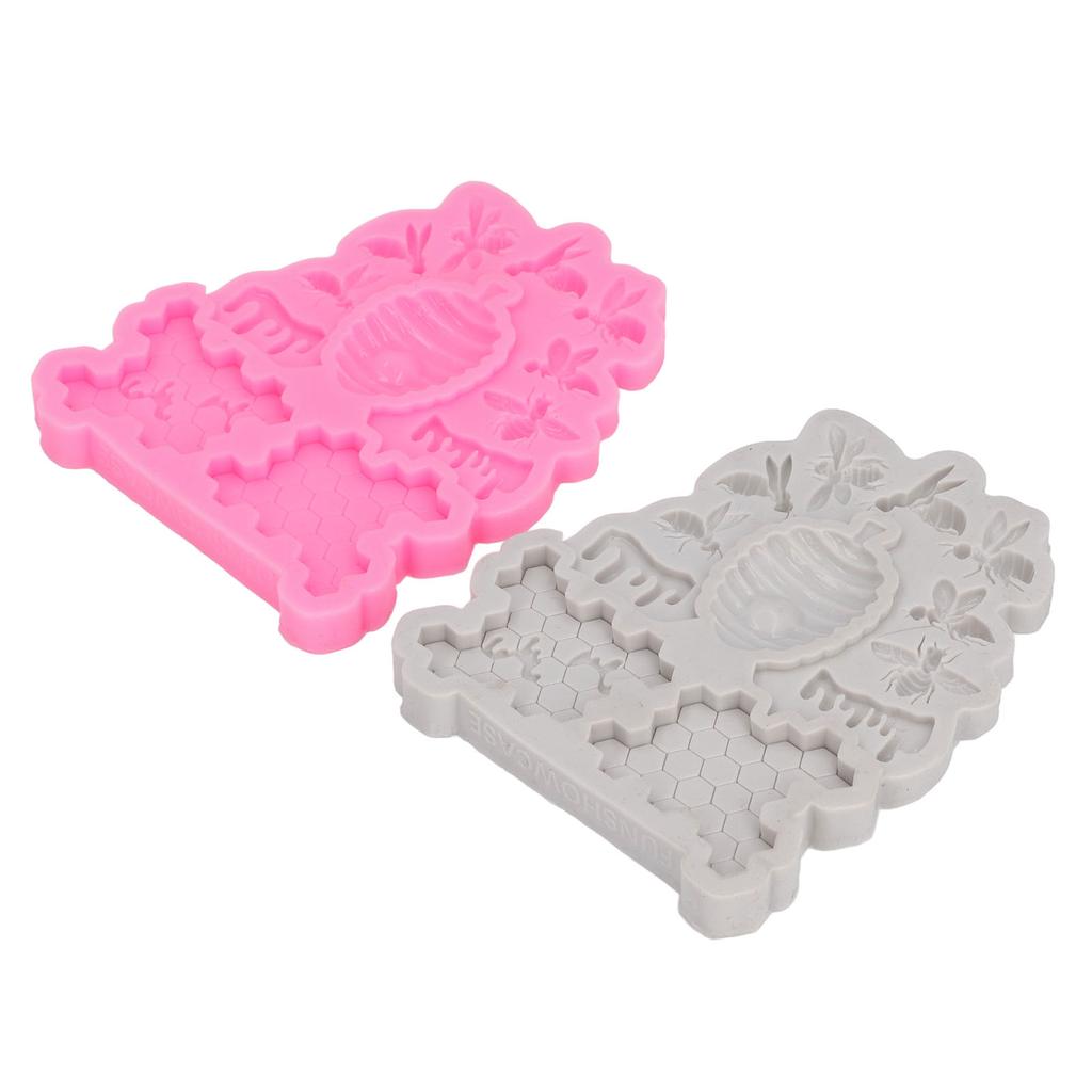 2 Pack Beehive Shape Molds Silicone Baking Mould for DIY Chocolate Dessert Candy Cake Decorating