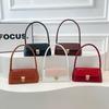 Popular baguette bag women's  new crocodile pattern splicing trend handbag fashionable shoulder bag