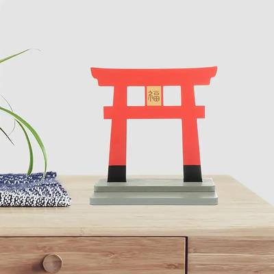 1 Stuk Bouwmodel Japanse Shinto Torii Houten Poort Japanse Schrijn Beeldje Miniatuur Schrijn Huis Bureau Decoratie