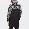 adidas Manchester United Embroidered Mid-Length Windproof and Warm Hooded Down Jacket Men Jacket Black FR3867